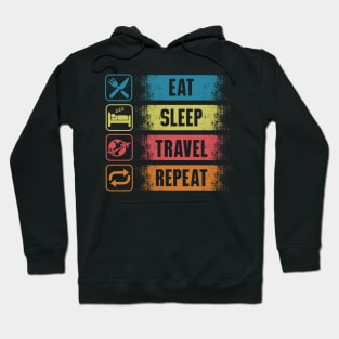 Eat sleep travel repeat Hoodie